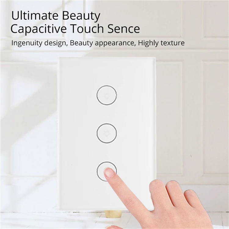 Tuya Smart Alexa Switch Wifi Smart Home Automation 3 Gang Touch Switches