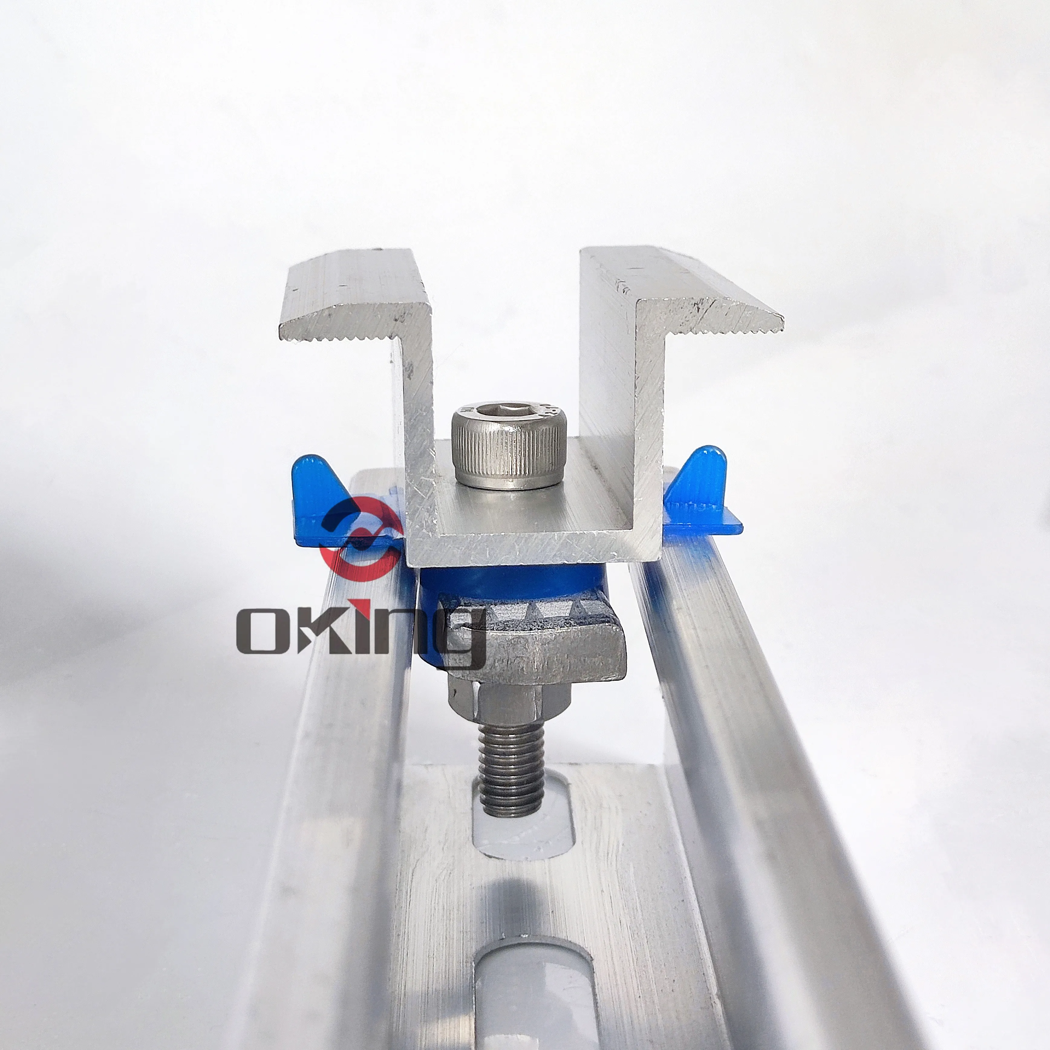 aluminium alloy pv brackets mid and end clamp for solar panel mounting system