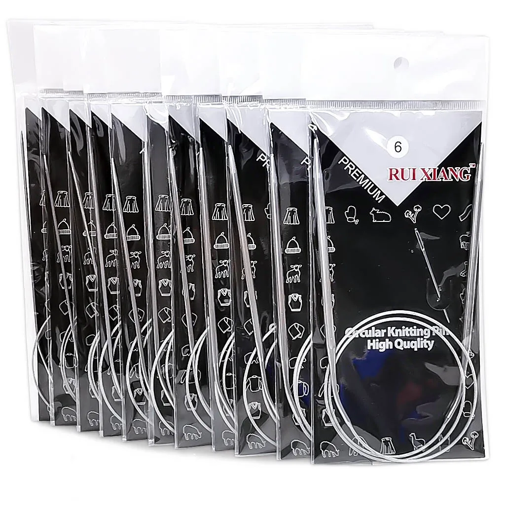 Stainless steel circular needle sweater knitting tool  11pairs set circular needle