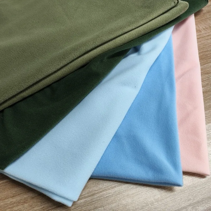 100% Nylon Wholesale low price Tricot Knitted Velour Loop Velvet Fabric For Lining