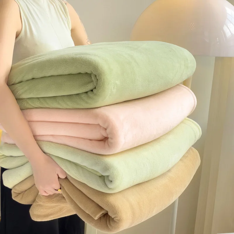 High Quality Coral Fleece Bed Sheet Set Fitted Super Soft Plain Juego De Sabanas Coralina