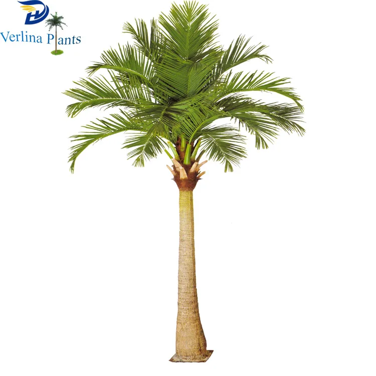 Plaza decorative Fiberglass outdoor/indoor  artificial coconut trees