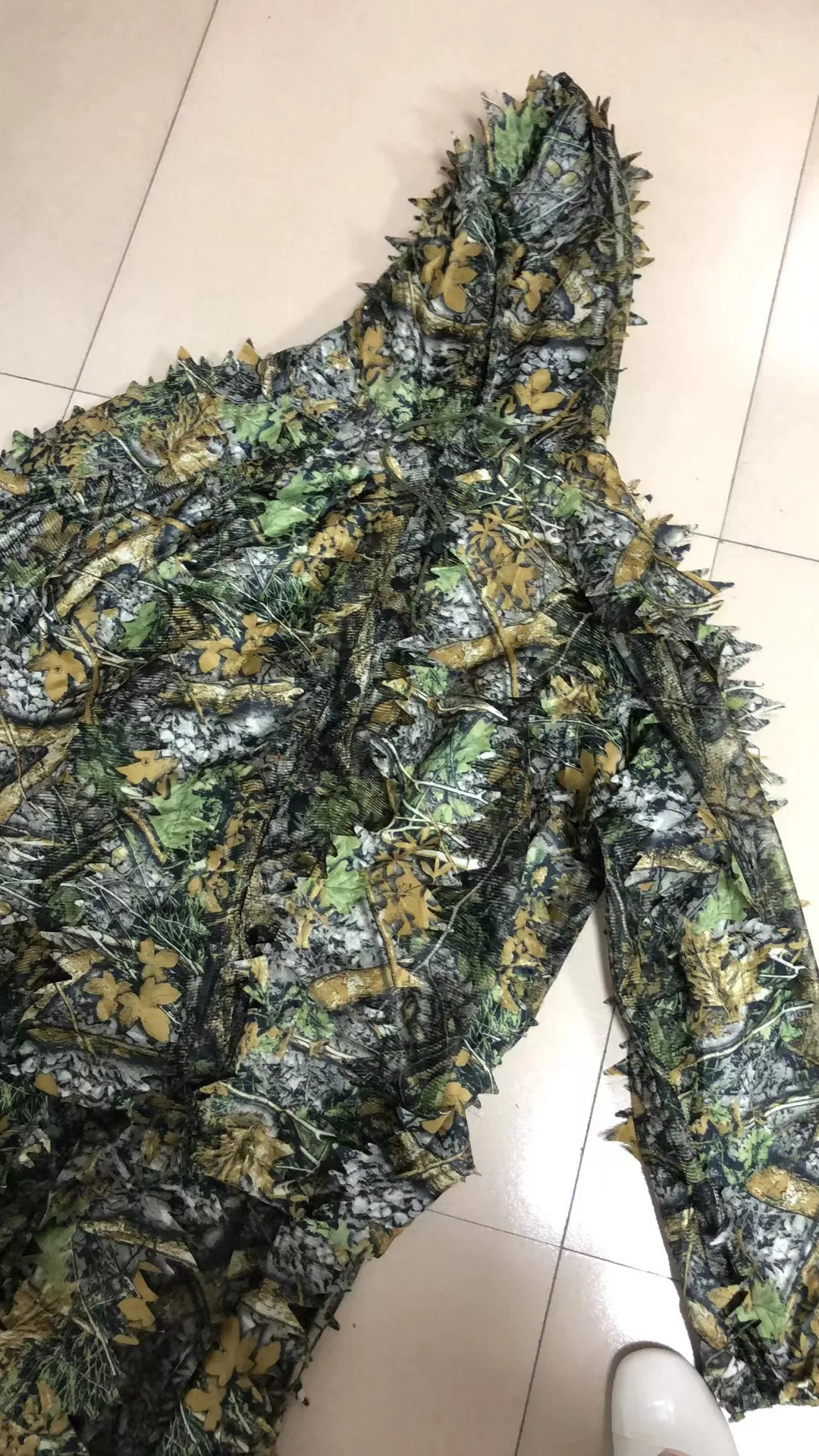 Vanda New Forest Leaf Camo Ghillie Suit For Hunting Durable Forest Product Mesh Lining
