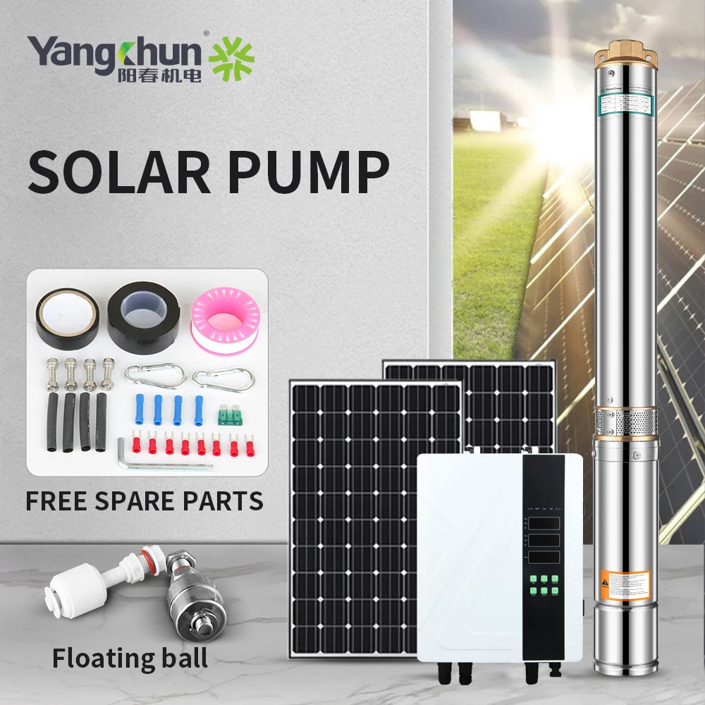 Deep Well AC and DC 2Hp Solar Power submersible Water Pump With Solar