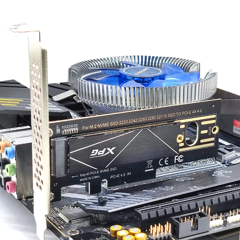 Адаптер M.2 NVME SSD на PCIe 4 0 64 Гбит/с PCIe4.0 X4 для настольного ПК PCI-E GEN4 полная