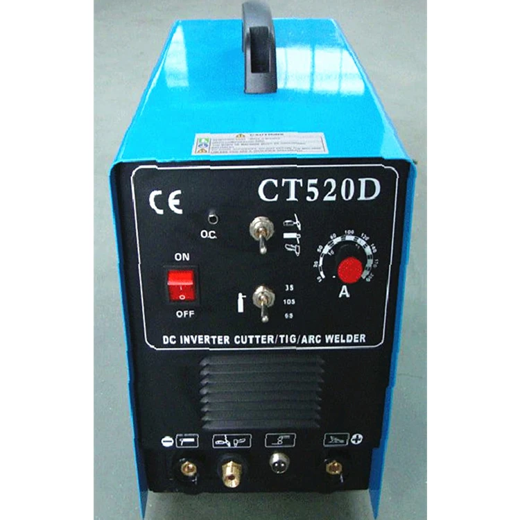 Shanghai Rongyi CT520D dual voltage 110v and 220v 3-in-1 Multi-function inverter Digital DC TIG/MMA/CUT welder