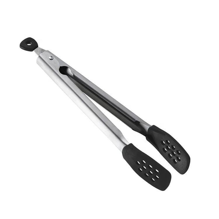 OEM ODM Non-slip Clip Clamp Salad Tools Kitchen Silicone Bbq Cooking Food Tongs