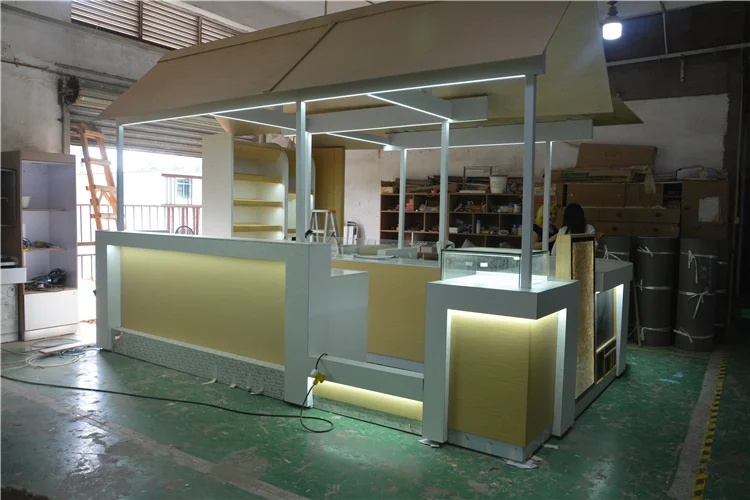 Myshine Custom mall кофейный киоск дизайн/сок бар/пузырьковый чай киоск для торгового центра