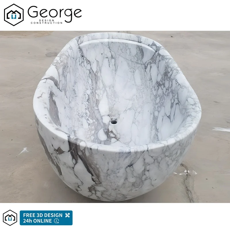 whirlpool spa Rectangular bathtub Dreaming Green Marble natural stone luxury tub