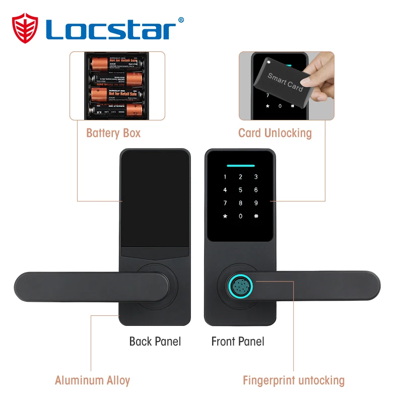 Biometric Steel Hand Key Unlock Tuya Advanced Smart Sliding Finger Print Metal Door Fingerprint Lock Cloud Smart Door Lock