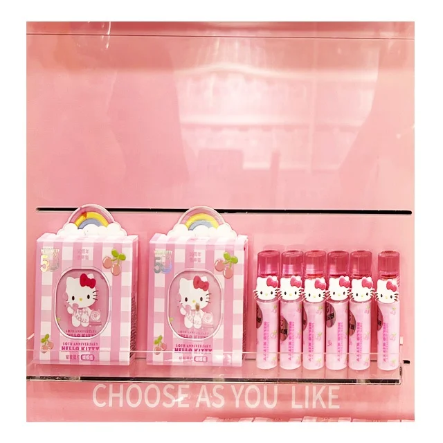 DIY Acrylic Lip Balm Display Holder Slant Back Clear Lip Gloss Display Stand Clear Angled Cosmetic Lipstick Rack