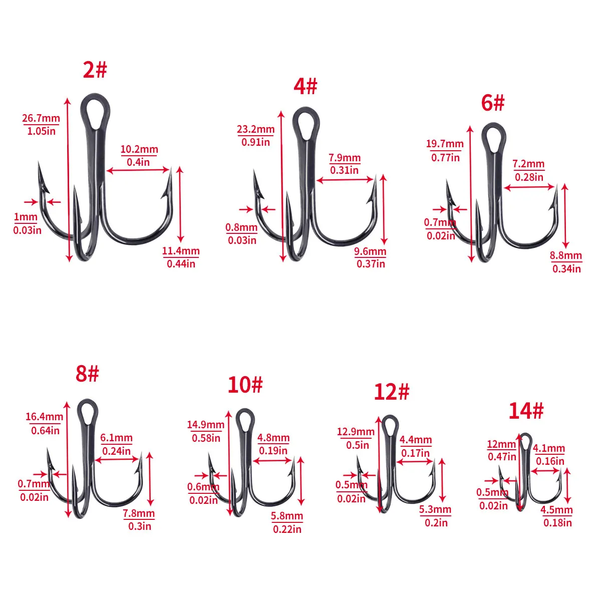 High Quality Hot sale 1pcs High Carbon Steel Fish Hook Treble Stainless Steel Pesca Fishing Hooks