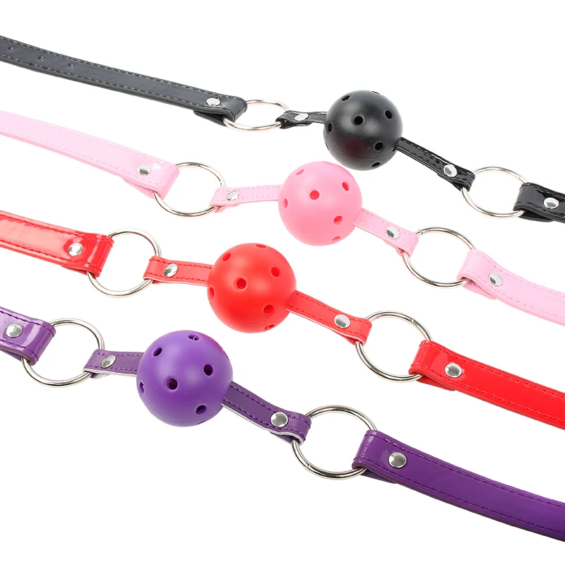 2021 New design silicone gag ball bdsm bondage bone ball ring gag without strap leather ball gag for animals