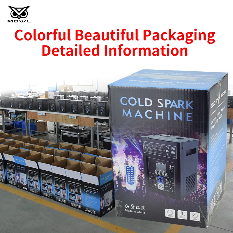 Fast Shipping 750W Wireless DMX Remote Control Sparkler Cold Spark Machine