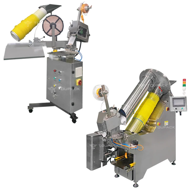 TOUPACK Automatic Net Bag Packing Machine Clipping Machine For Gold Coin Chocolate garlic Mesh Bag Packing Line