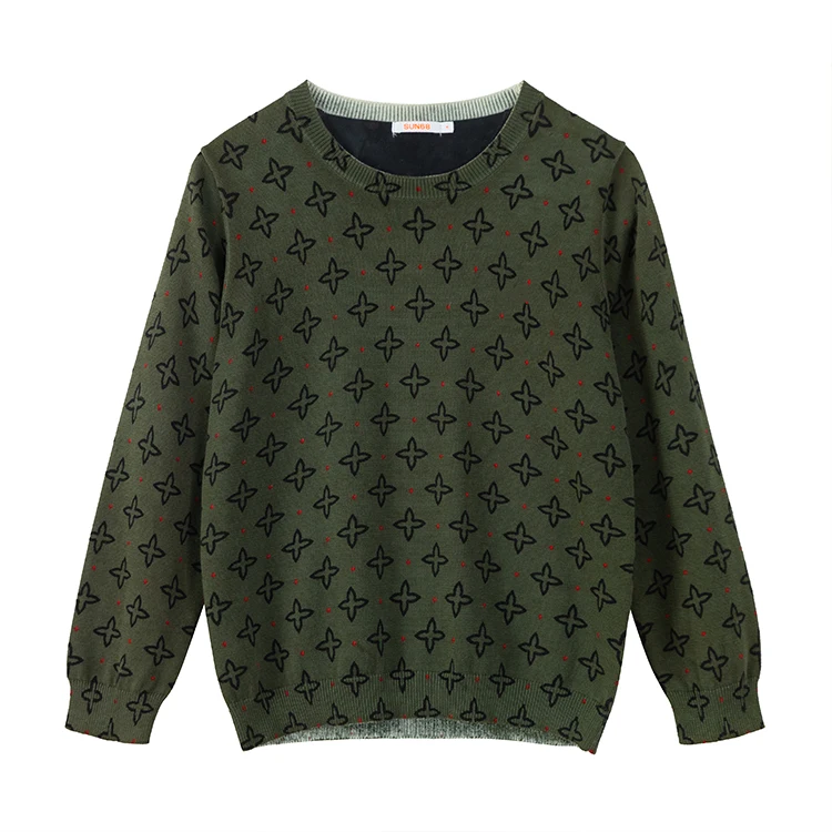 Высококачественный осенне-зимний детский пуловер с круглым вырезом для мальчиков свитеры детская трикотажная одежда