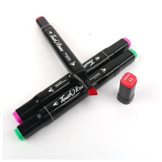 Factory Outlet  Art Paint Permanent Colorful Double Ended Alcohol Graphic Marker Pens Set For Animation Design