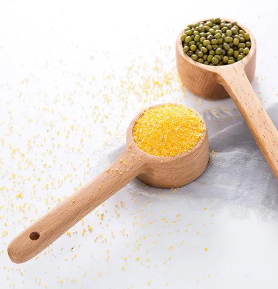 Sample Available Wholesale 20ml Laundry Scoop Coffee Bean Protein Powder Condiment Dry and Wood Measuring Spoon