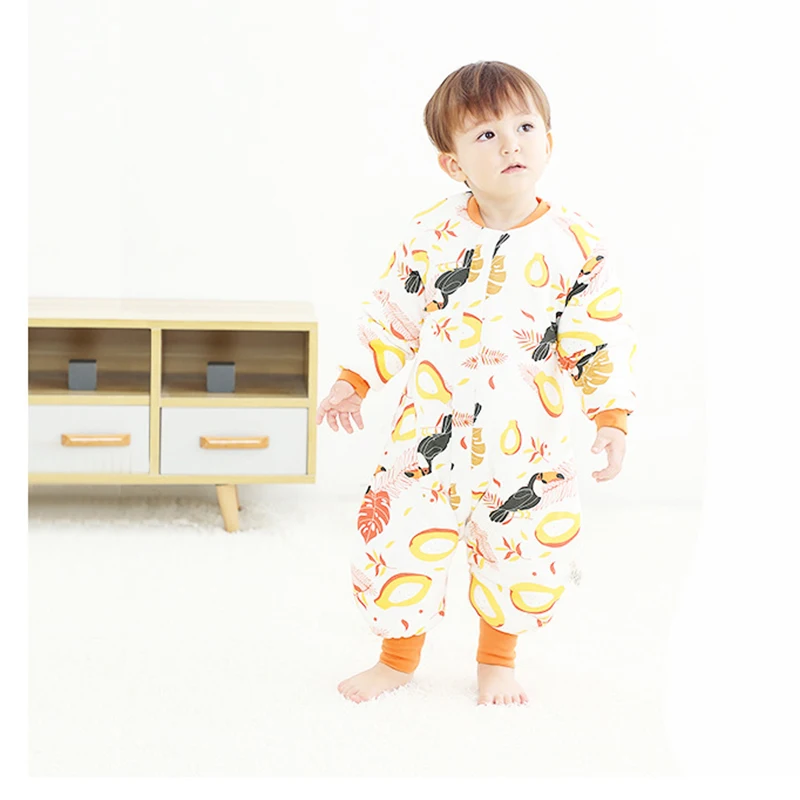 Hot Sale Cotton Padded Baby Clothes Multifunctionality Rompers Newborn Unisex Sleeping Bag