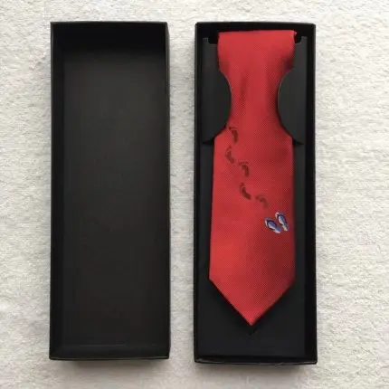 Californ high quality cheap custom cardboard necktie packaging bow tie box