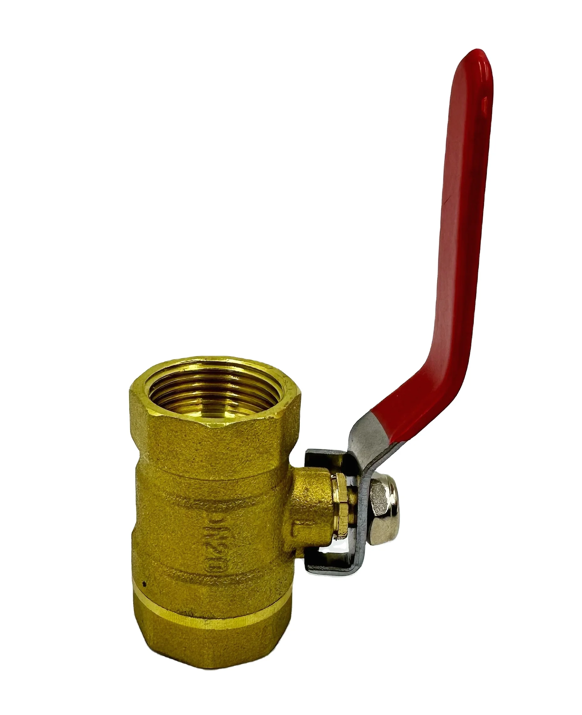 Brass Ball Valve DN15-DN50 Forged Brass Ball Valve Red Handle Bidirectional Full Port Manual Water Air Valve Hydraulic