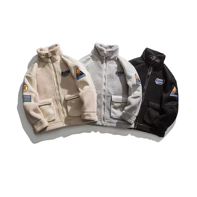 2022 New Arrival American Fashion Casual High Quality Wool Plus Size Unisex Men Fleece Jacket Coat