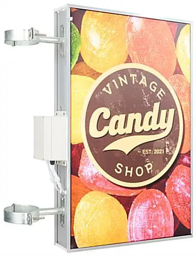 China Factory of Street Furniture Aluminum Frame Outdoor Waterproof Double Sided Advertising Lamp Light Pole Light Box