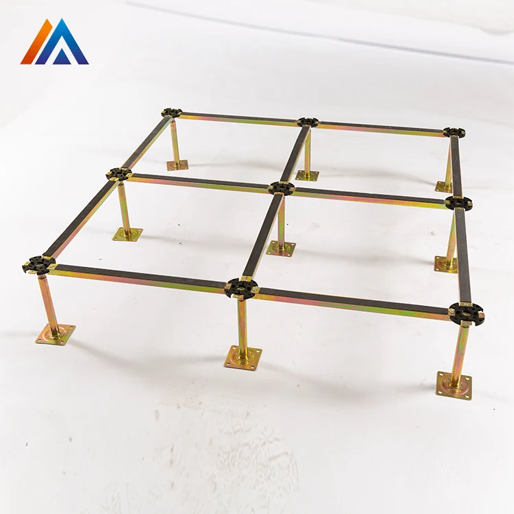 Raised Access Flooring Accessories in Adjustable Metal Brackets and Pedestal and Stringers