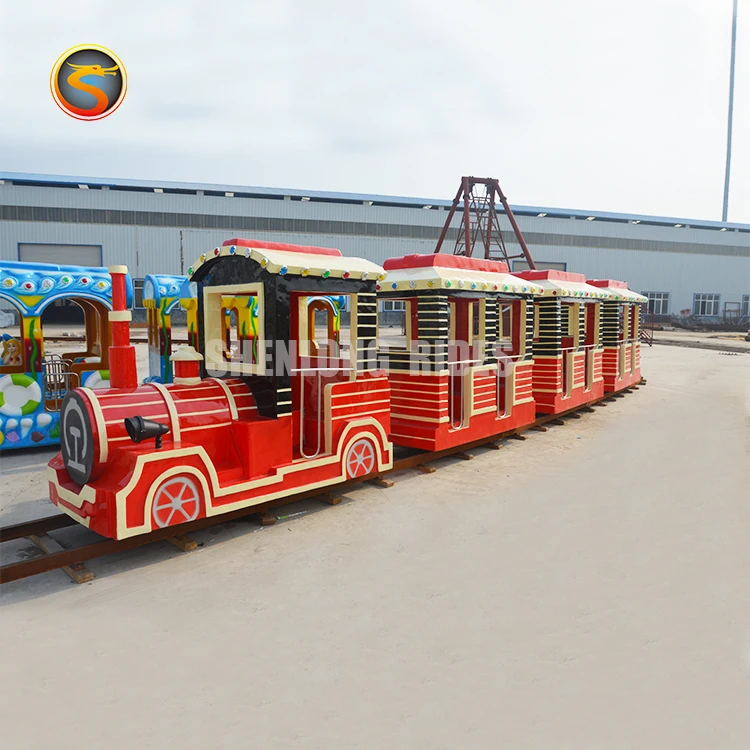 Amusement park games kid electric train  track train rides for sale.jpg