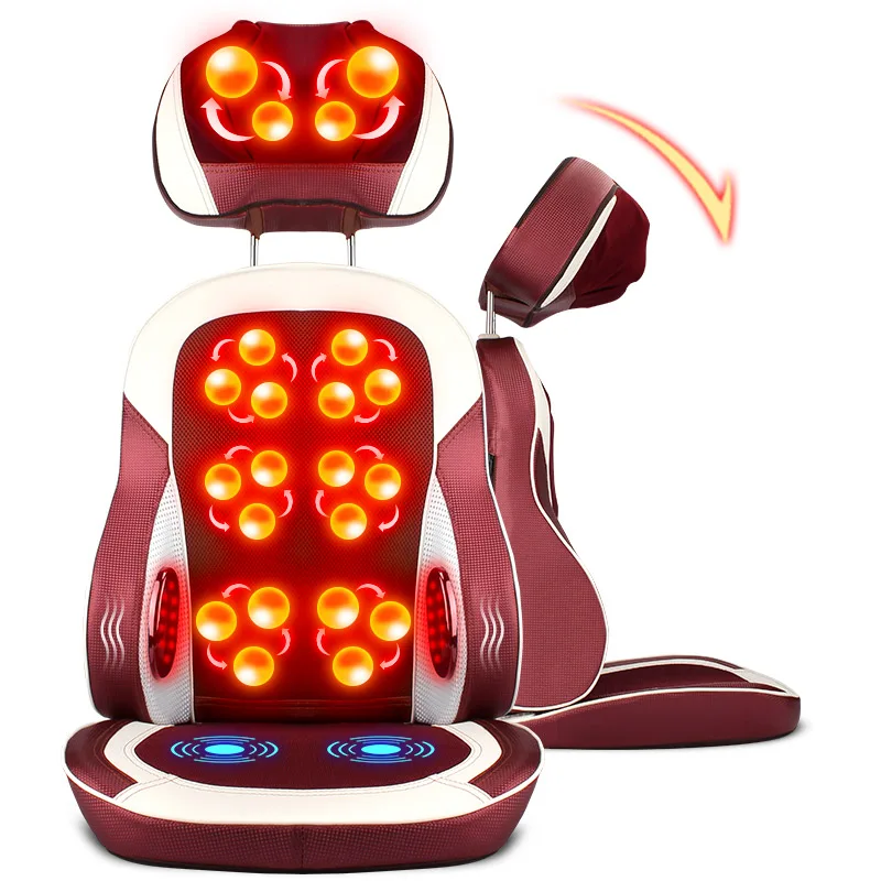 Electric Heating Full Body Massage Car Chair Office Jinkairui Massage Lumbar Neck Pain Relief Vibration Stimulating 2021 NEW Up