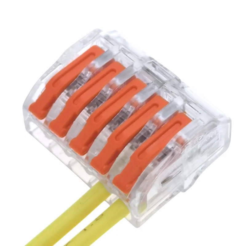 ENEC 5 pole push in wire connector led connectors with lever