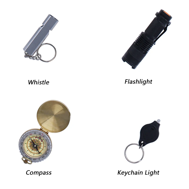 
Manufacturer Waterproof Rescue Gear Survival Tool Kit with Folding Knife 