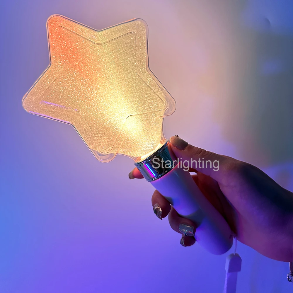 K-pop Custom Logo Brand Cheering Wand Lightstick Glow LED Light Stick With Remote DMX Controller For Events Concert Party Sport