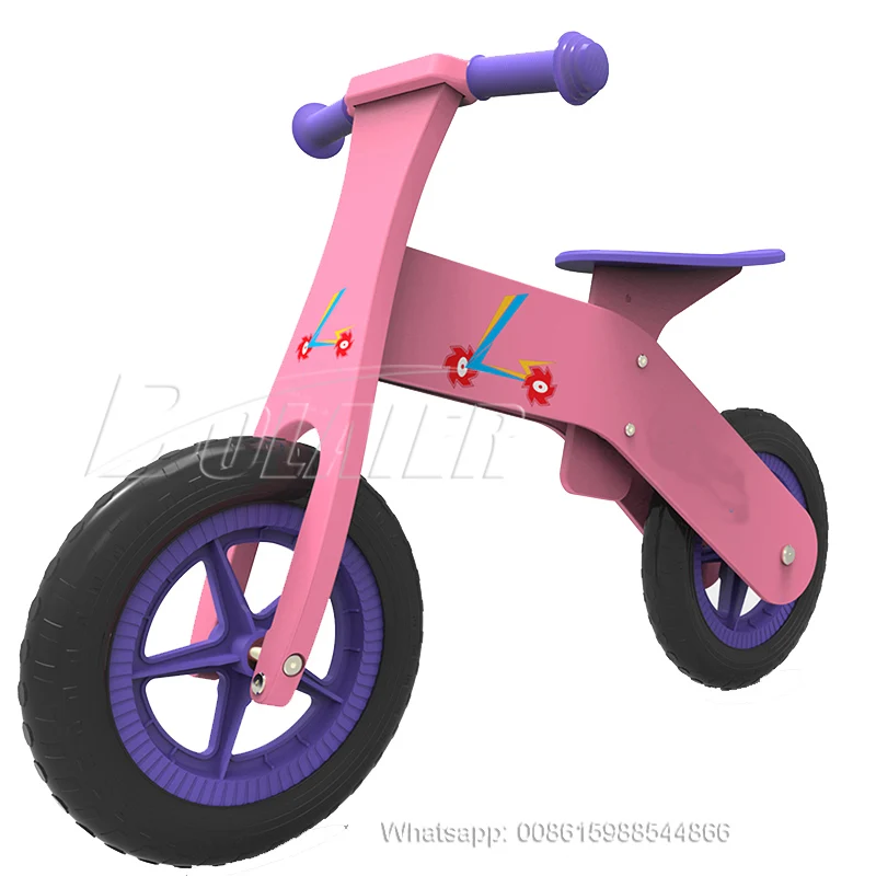 Adjustable Seat Kids Wooden Balance Bike For Baby Wood Running Bike
