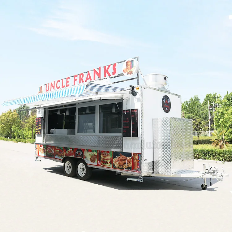 Kebabs Food Trailer Drivable Food Truck with Full Kitchen Mobile Food Carts for Sale