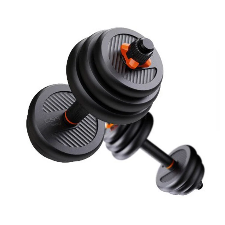 6 in 1 Kettlebell Barbell Dumbbell Set, Fitness Gym Equipment Dumbbell Weightlifting Training Kit With Connecting Rod 40kg