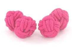 
Handmade Double Ball Silk Knot Cufflinks 