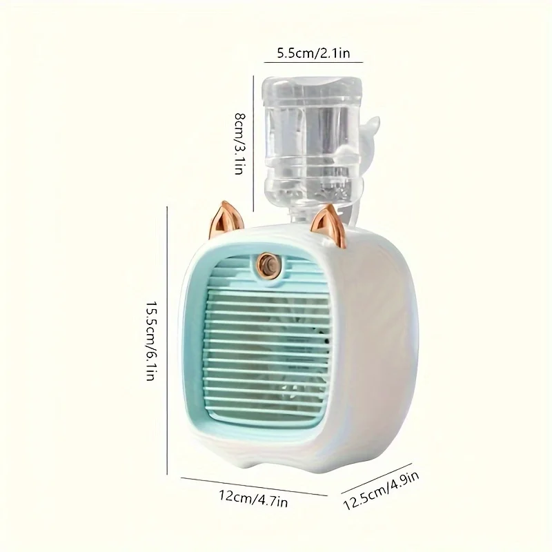 Spray tower portable air cooler fan mini usb air conditioner desktop water misting cooling fan