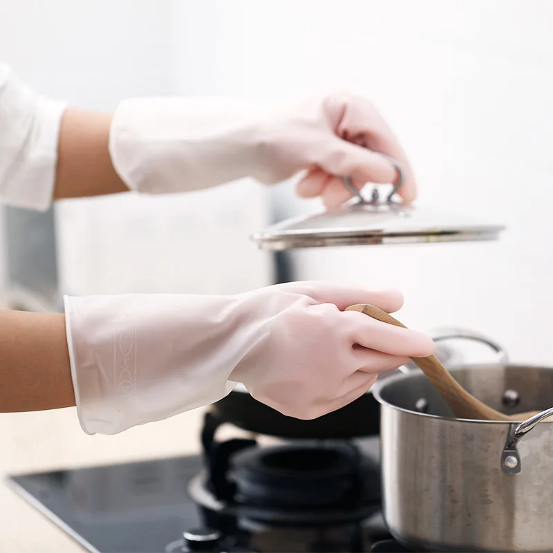 
2021 Hot Dish Washing Gloves Waterproof Rubber Thin Section Clean Kitchen Durable Latex Washing Household Gloves 
