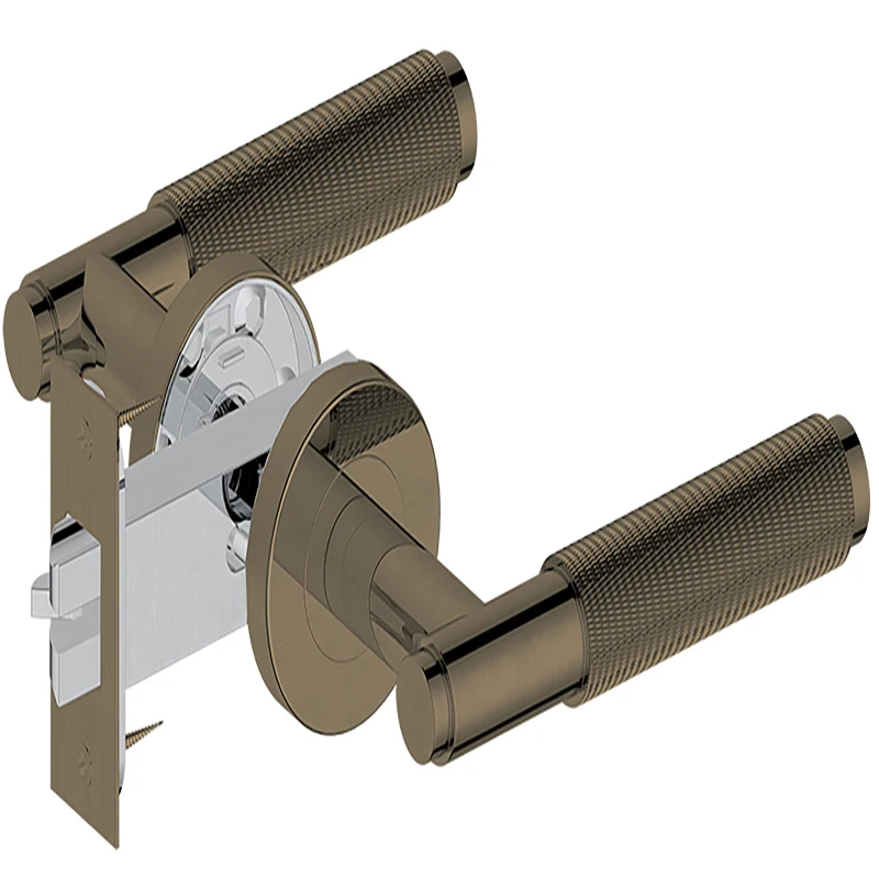 Хорошая цена в американском стиле скандинавском дверная ручка с накаткой латунная