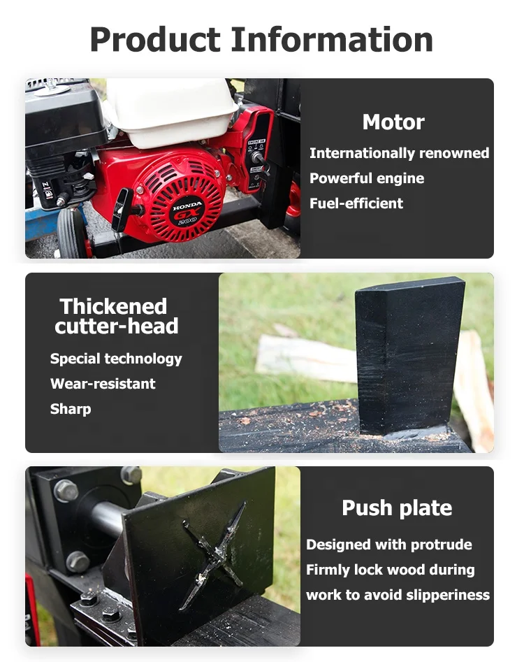 Log Splitter Wood Cutting Machine  Wood Cutter Snow Removol Buyer Standard
