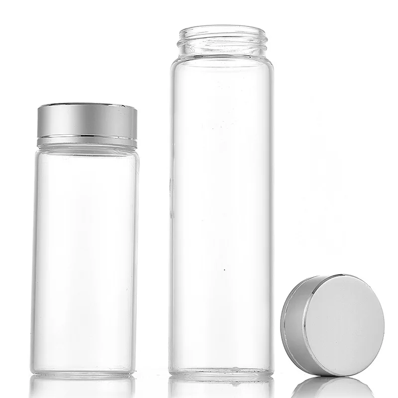 Transparent Dia 37mm 25ml 30ml 50ml 180ml Mini Glass Sample Tube Glass Food Storage Beverage Wine Bottle