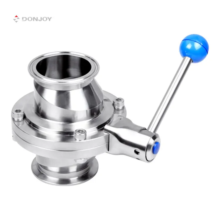  Тройной зажим DONJOY 304 316L ручной эксцентриковый клапан-бабочка ss