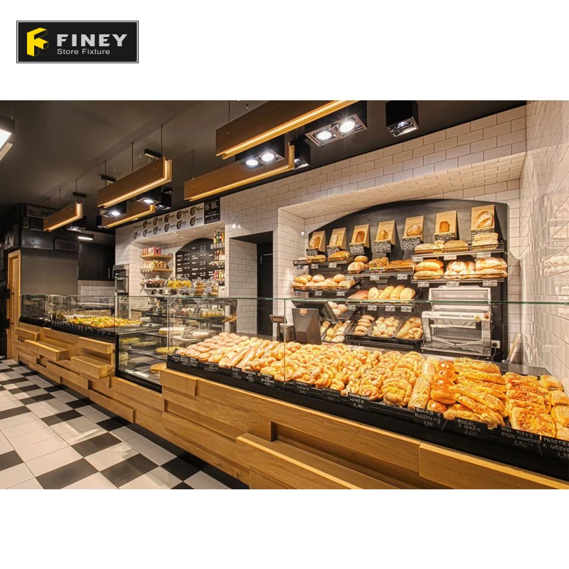 Customized Donut Display Stand Cabinet Retail Donut Store Interior Layout Decoration Donut Shop