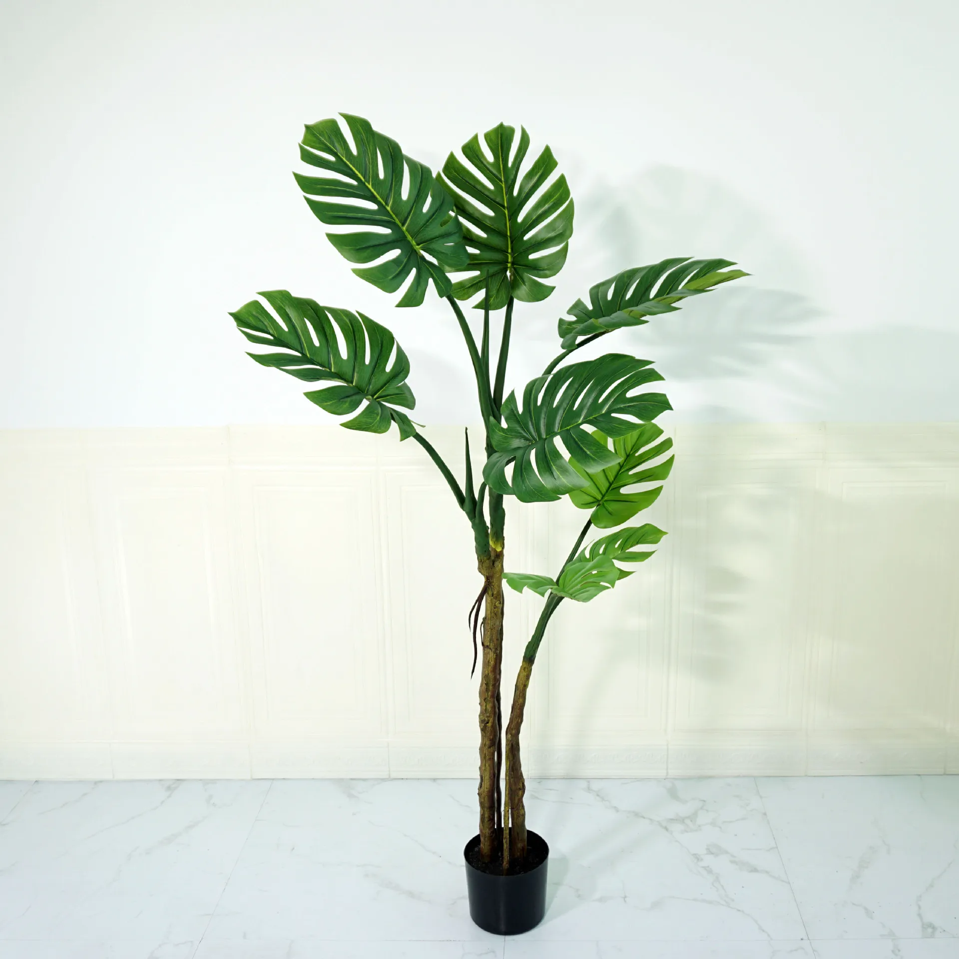 80CM 110CM 160CM decorative plants online sales monstera plant variegata artificial plant tree