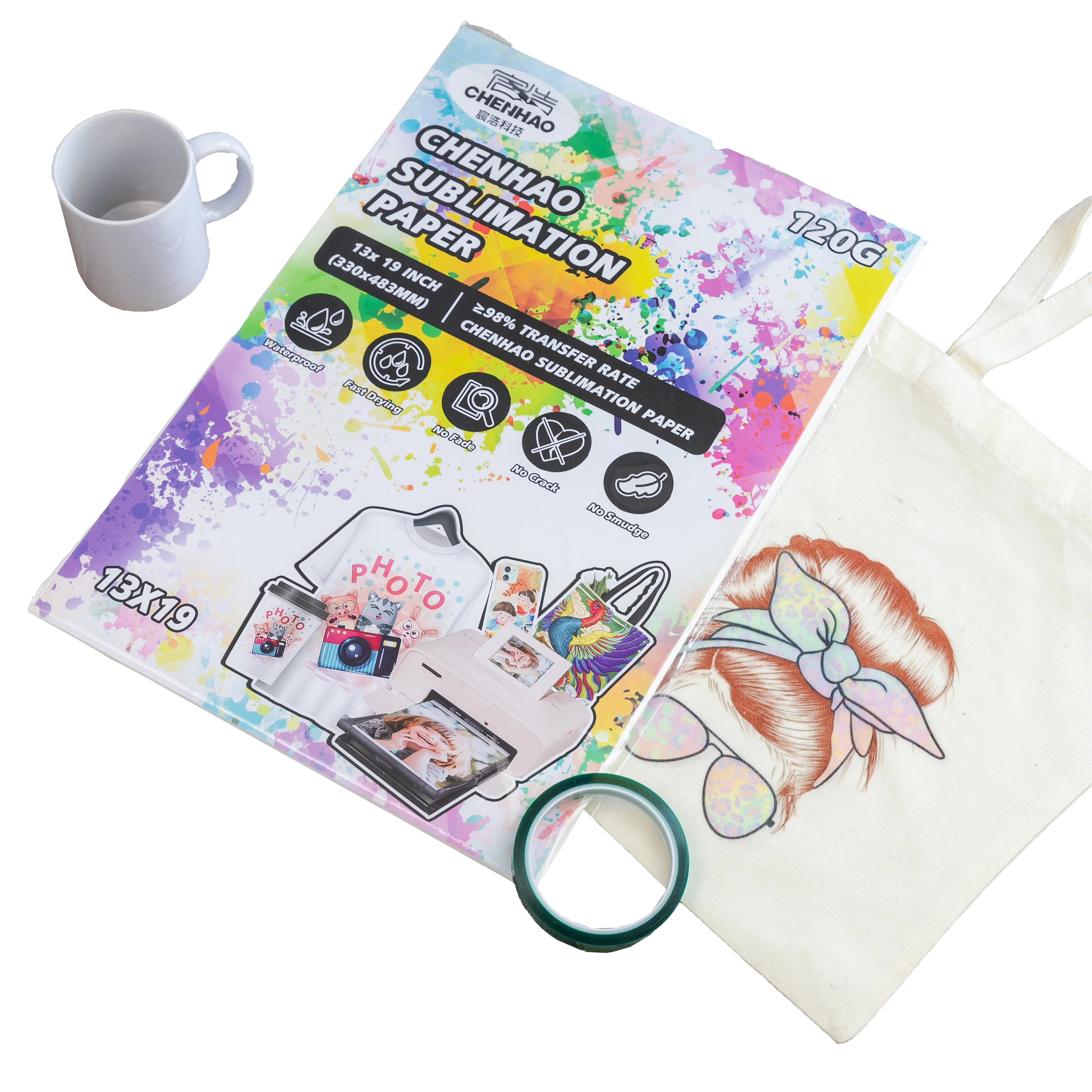 Fast Dry High Transfer Rate Heat Transfer Paper Dye Sublimation White Paper for Heat Press Machine