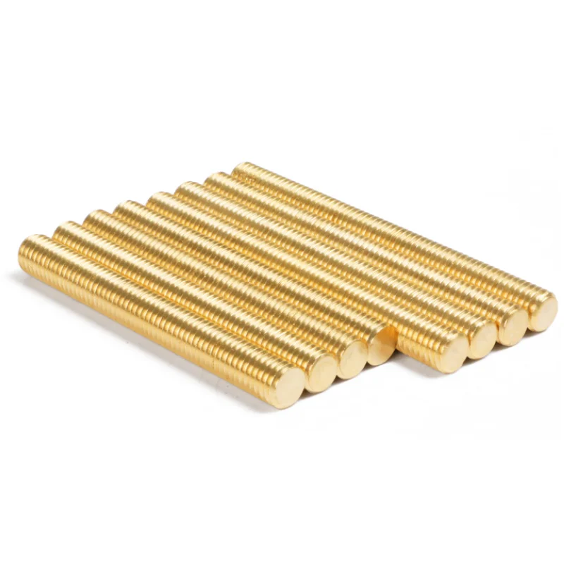 Quality H59 H 62 Brass Alloy Copper Bronze Full Thread Nickel Tin Plated Thread Bars Threaded Rod DIN 975