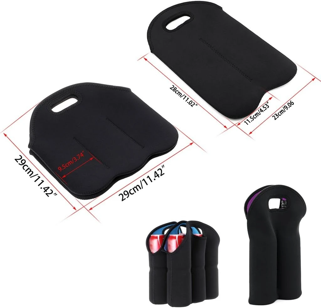 6 Pack Beer Carrier Beer Holder Insulated Neoprene Beer Bottles Carrier Cooler Holder