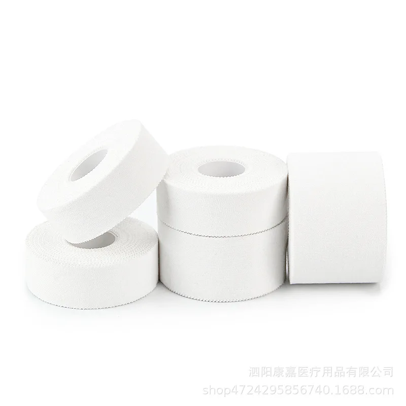 Cotton Zigzag Sports Gym Fitness Wraps Support Tape White Muslin Kinesiology Muscle Athletic Protect Tape