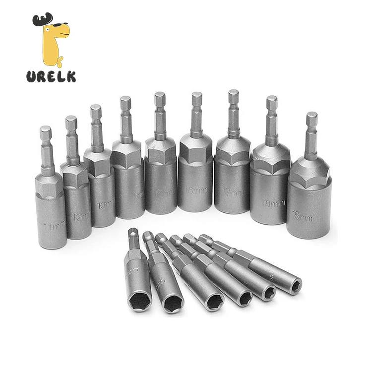 1/4 6-19mm Nut Quick Sleeve Tool Driver 8mm Deepening Non-magnetic Wind Batch Sleeve Pneumatic Inner Hexagonal Wind Batch Head